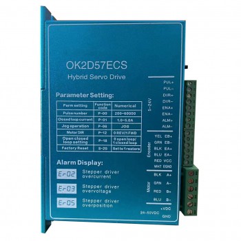 Controlador paso a paso de circuito cerrado 0~6.2A 24~60VDC para motor paso a paso Nema 23, Nema 24