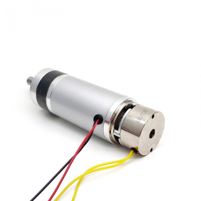 2 Piezas Motorreductor planetario GMP42-4278 de 24 V CC y Φ42 mm, eje de 9 mm, con freno y caja de engranajes planetarios