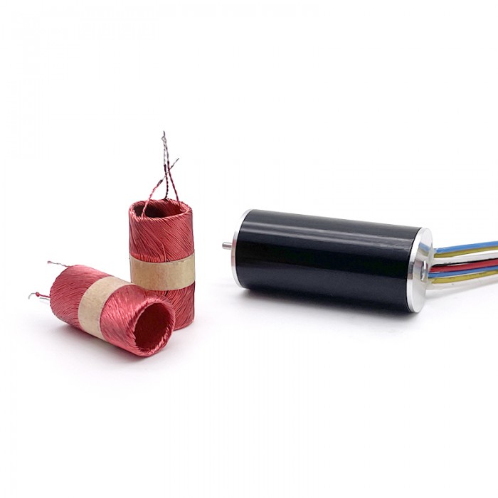 Pack de 2 Motores Eléctrico DC Redondos Sin Núcleo BLDC 12V/24V 32.6g·cm 16×36mm Eje 2mm
