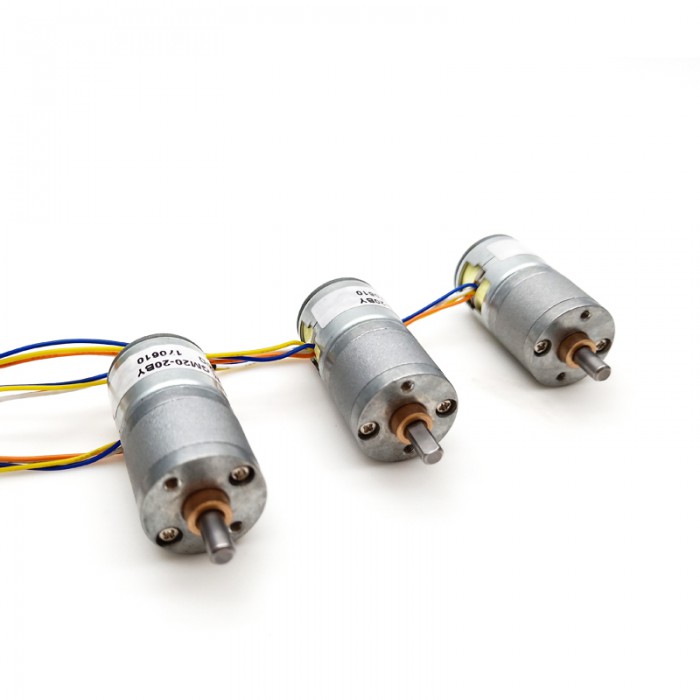 Pack de 2 Motores paso a paso DC 12V 2 fases 7.5° 100–120 mA con reductor 1:75 imán permanente