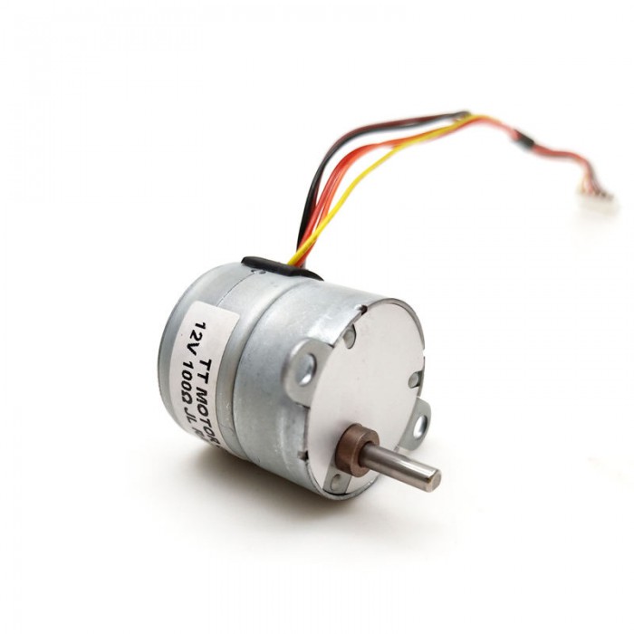 Pack de 2 Motores paso a paso DC 12V 4 fases 7.5° 120 mA 0.5 kg·cm con engranaje recto eje 3 mm tipo D