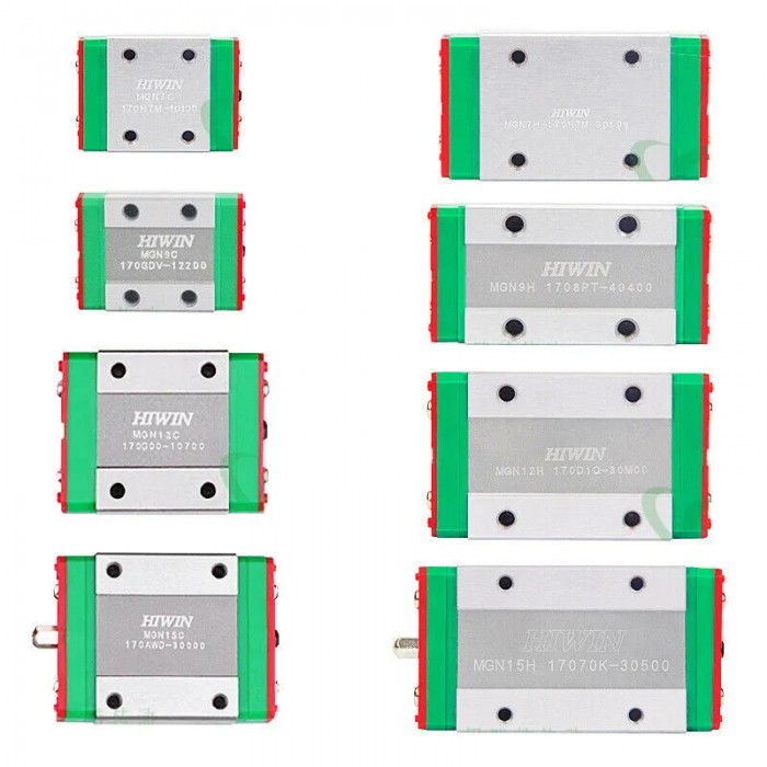HIWIN Guias Lineales MGN7 MGN9 MGN12 MGW15 MGN/MGW Carros Guias Lineales