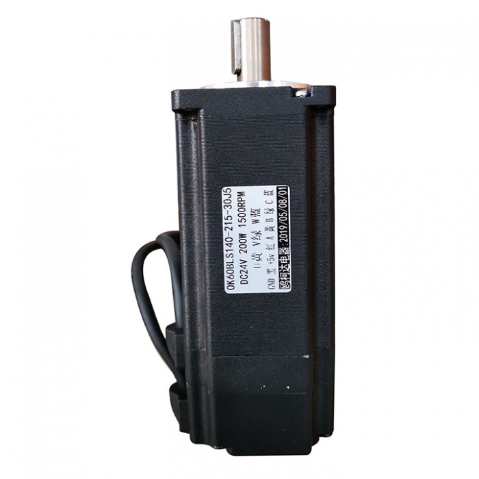 Oukeda Motor DC sin Escobillas 24 V 200 W 1800 RPM 127 N·cm Trifásico Φ60 mm con chavetero