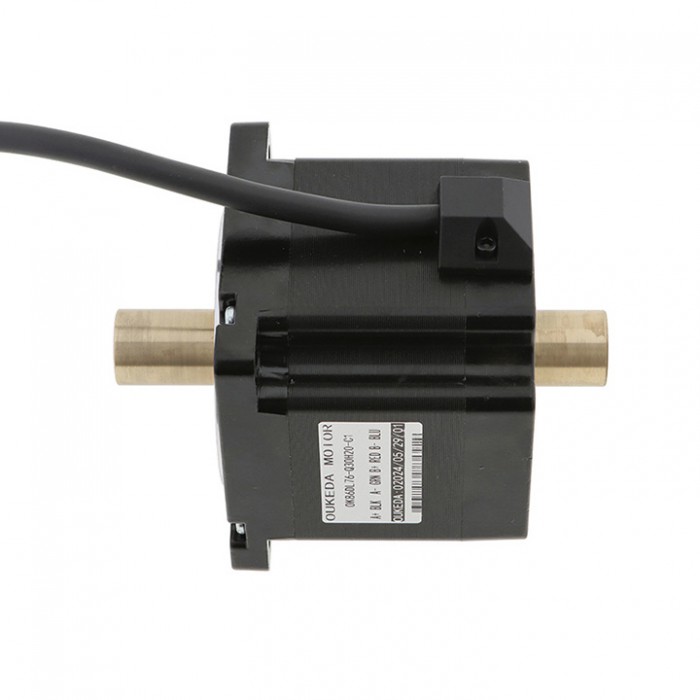Oukeda Motor paso a paso Nema 34 bipolar eje hueco 1.8° 4.5Nm 6.0A 2.1V doble eje 4 hilos