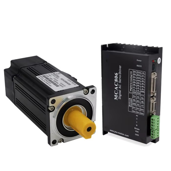 Kit de Servomotor AC 400 W 60 V 8.4 A 1.27 N·m 3000 RPM con Encoder de 2500 Líneas 60×60 mm