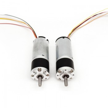 Pack de 2 Motores Eléctrico BLDC 12V/24V Φ22mm 3.0kg·cm 3W sentido horario y antihorario con reductor planetario (MP22-TEC2238)