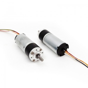 Pack de 2 Motores Eléctrico BLDC 12V/24V Φ22mm 3.0kg·cm 3W sentido horario y antihorario con reductor planetario (MP22-TEC2238)