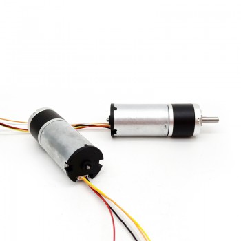 Pack de 2 Motores Eléctrico BLDC 12V/24V Φ22mm 3.0kg·cm 3W sentido horario y antihorario con reductor planetario (MP22-TEC2238)
