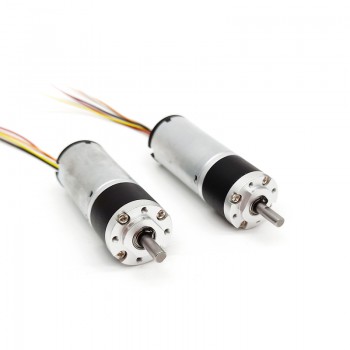 Pack de 2 Motores Eléctrico BLDC 12V/24V Φ22mm 3.0kg·cm 3W sentido horario y antihorario con reductor planetario (MP22-TEC2238)