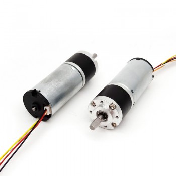 Pack de 2 Motores Eléctrico BLDC 12V/24V Φ22mm 3.0kg·cm 3W sentido horario y antihorario con reductor planetario (MP22-TEC2238)
