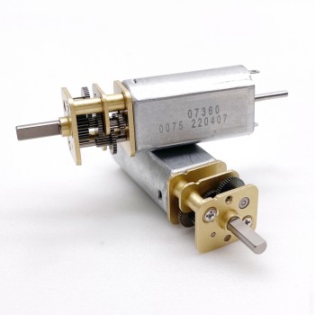 Pack de 2 Motores Eléctrico DC con Engranaje 6 V / 12 V 14 mm Diámetro
