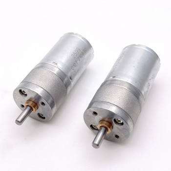 Pack de 2 Motores Eléctrico DC con Reductor 6 V / 12 V 3 kg·cm 24.4×30.8 mm