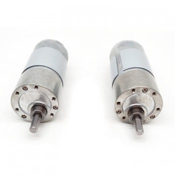 Pack de 2 Motores Eléctrico DC con Reductor 12 V / 24 V 10 kg·cm 37×57 mm