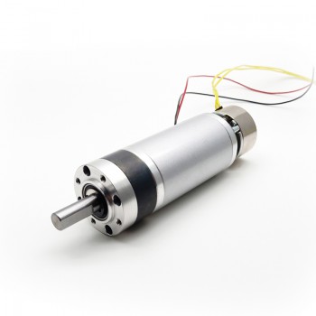 2 Piezas Motorreductor planetario GMP42-4278 de 24 V CC y Φ42 mm, eje de 9 mm, con freno y caja de engranajes planetarios