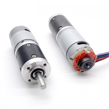 Pack de 2 Motores Eléctrico DC con Reductor 12 V / 24 V Imán Permanente 20 kg·cm