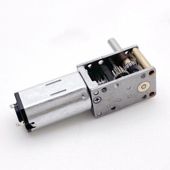 Pack de 2 Mini Motores Eléctrico DC 6V/12V con Reductor Sin Fin 1kg·cm 12×20mm Salida a 90°