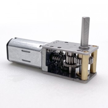 Pack de 2 Mini Motores Eléctrico DC 6V/12V con Reductor Sin Fin 1kg·cm 12×20mm Salida a 90°