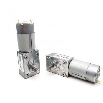 Pack de 2 Motores Eléctrico DC con Reductor de Tornillo Sin Fin 12V/24V Imán Permanente 10kg·cm 40×58mm