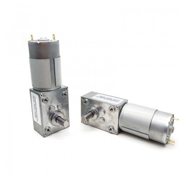 Pack de 2 Motores Eléctrico DC con Reductor de Tornillo Sin Fin 12V/24V Imán Permanente 10kg·cm 40×58mm