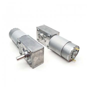 Pack de 2 Motores Eléctrico DC con Reductor de Tornillo Sin Fin 12V/24V Imán Permanente 10kg·cm 40×58mm