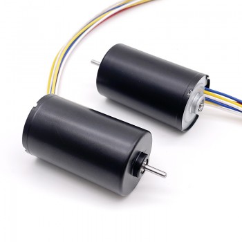 Pack de 2 Motores BLDC Motor Eléctrico sin Escobillas 12 V / 24 V 150 g·cm 28×47 mm Eje 3 mm