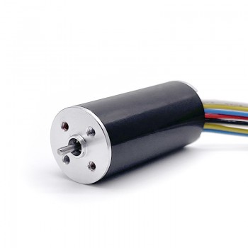 Pack de 2 Motores Eléctrico DC Redondos Sin Núcleo BLDC 12V/24V 32.6g·cm 16×36mm Eje 2mm