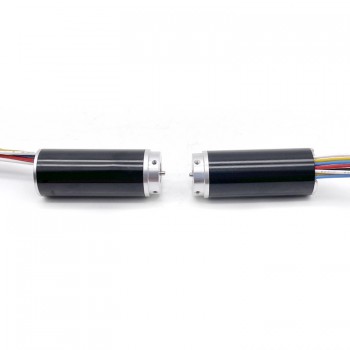 Pack de 2 Motores Eléctrico DC Redondos Sin Núcleo BLDC 12V/24V 32.6g·cm 16×36mm Eje 2mm