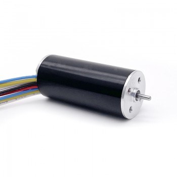Pack de 2 Motores Eléctrico DC Redondos Sin Núcleo BLDC 12V/24V 32.6g·cm 16×36mm Eje 2mm