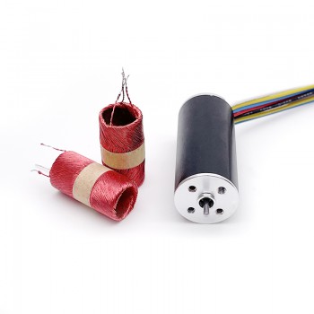 Pack de 2 Motores Eléctrico DC Redondos Sin Núcleo BLDC 12V/24V 32.6g·cm 16×36mm Eje 2mm