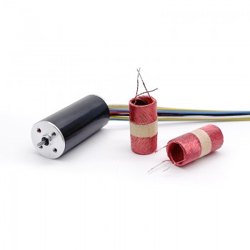 Pack de 2 Motores Eléctrico DC Redondos Sin Núcleo BLDC 12V/24V 32.6g·cm 16×36mm Eje 2mm