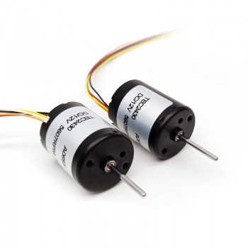 Pack de 2 Motores BLDC Motor Eléctrico sin Escobillas 12 V / 24 V 50 g·cm 5000–8000 RPM 22×30 mm