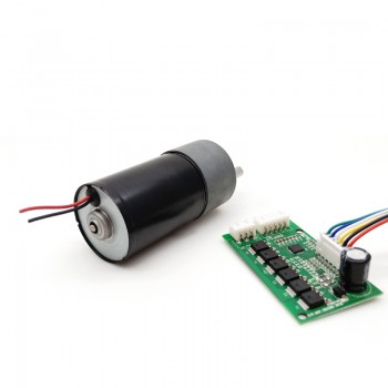 Pack de 2 Motores BLDC con caja Reductora Motor Eléctrico sin Escobillas 12 V / 24 V 0.7–10 kg·cm 4–850 RPM