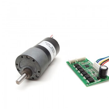 Pack de 2 Motores BLDC con caja Reductora Motor Eléctrico sin Escobillas 12 V / 24 V 0.7–10 kg·cm 4–850 RPM