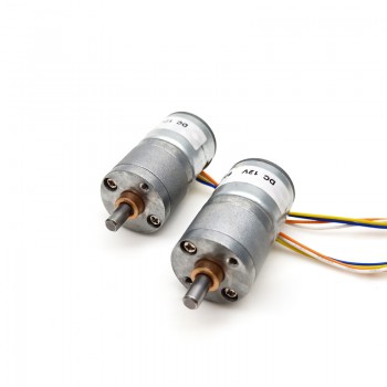 Pack de 2 Motores paso a paso DC 12V 2 fases 7.5° 100–120 mA con reductor 1:75 imán permanente