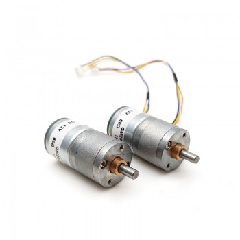 Pack de 2 Motores paso a paso DC 12V 2 fases 7.5° 100–120 mA con reductor 1:75 imán permanente