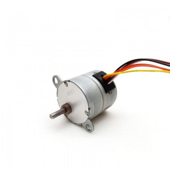 Pack de 2 Motores paso a paso DC 12V 4 fases 7.5° 120 mA 0.5 kg·cm con engranaje recto eje 3 mm tipo D