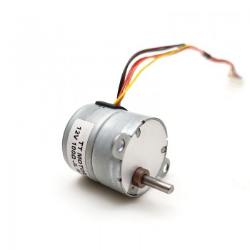 Pack de 2 Motores paso a paso DC 12V 4 fases 7.5° 120 mA 0.5 kg·cm con engranaje recto eje 3 mm tipo D