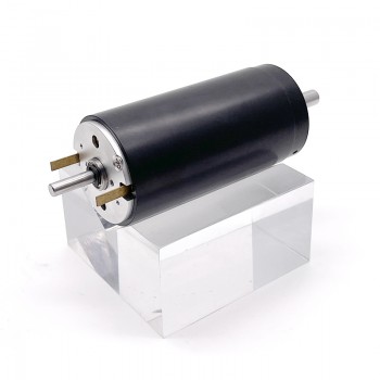 2 Piezas TDC3571 motor sin núcleo con escobillas de DC de doble eje Φ40mm 12V/24V 2000g.cm Eje 6mm/4mm