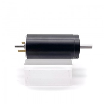 2 Piezas TDC3571 motor sin núcleo con escobillas de DC de doble eje Φ40mm 12V/24V 2000g.cm Eje 6mm/4mm