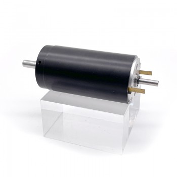2 Piezas TDC3571 motor sin núcleo con escobillas de DC de doble eje Φ40mm 12V/24V 2000g.cm Eje 6mm/4mm
