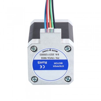 Motor Paso a Paso Nema 17 de 5 Fases 0.72° 0.5 N·m 1.8 A 42×42×60 mm 5 Cables
