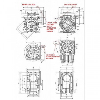 NMRV040 Reductor de Velocidad de Engranaje Sinfín 5:1 / 10:1 / 20:1 / 30:1 / 50:1 Para Motor Nema 34