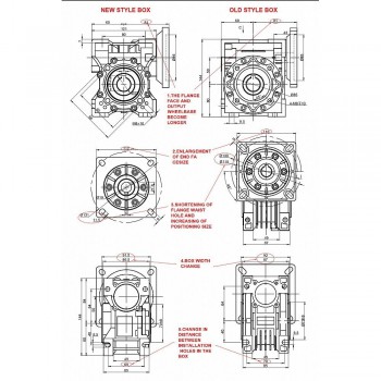 NMRV050 Caja Reductora de Engranaje Sinfín 5:1 / 10:1 / 20:1 para Motor Paso a Paso Nema 42