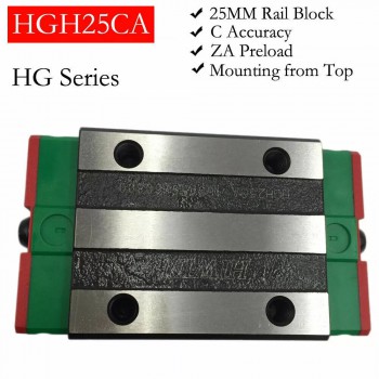 HIWIN Carros para Guias Lineales CNC HGH15CA, HGH20CA, HGH25CA, HGH35CA, Bloques de guía lineal