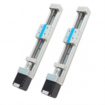2 Unid FSK30J Guías lineales Actuador Mini Lineal con Guía y Husillo de Bolas Motor Paso a Paso Nema 11