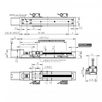 2 Unid FSK30J Guías lineales Actuador Mini Lineal con Guía y Husillo de Bolas Motor Paso a Paso Nema 11