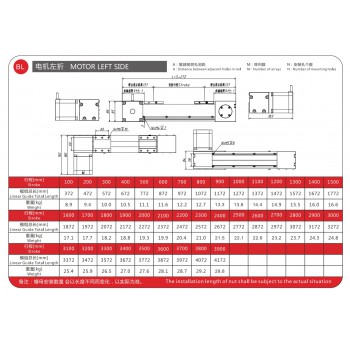 FBL80 Actuador Lineal con Correa para CNC Con Guía Lineal y Motor Nema 34
