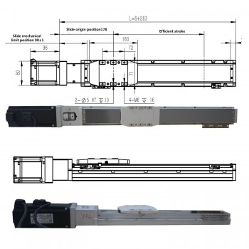 FCH90 Guía Lineal CNC Módulo Lineal con Guía Doble Actuador con Motor Servo de 750W