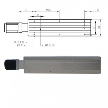 FCH140 Módulo Guía Lineal con Guía Doble Actuador con Servomotor de 1000W