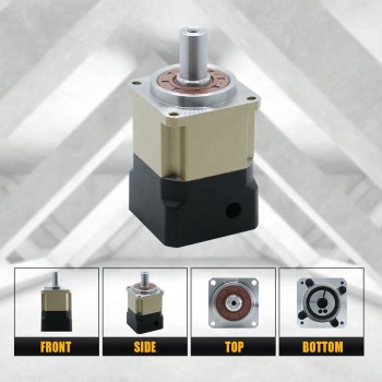 Caja Reductora Planetaria con Engranaje Helicoidal para Motor Paso a Paso Nema 23, Nema 24 – Eje de 16 mm